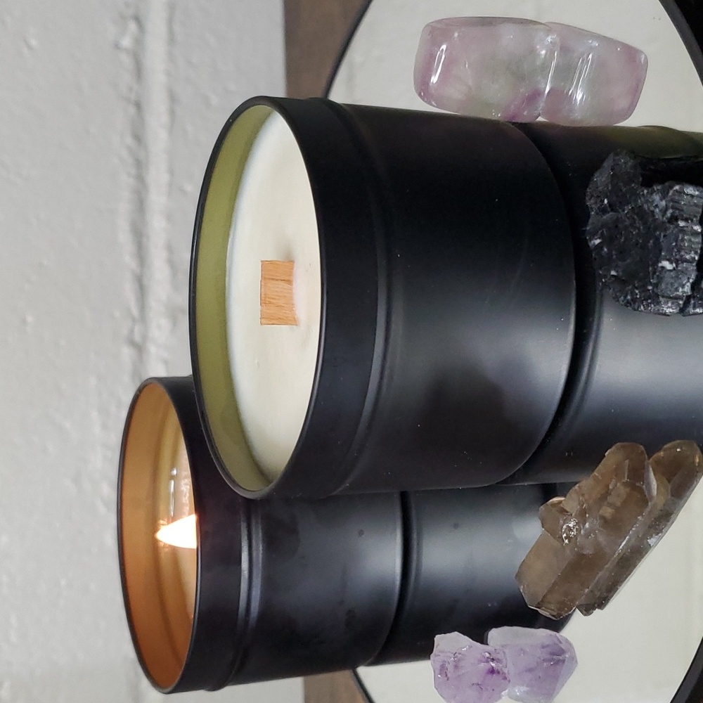 NWT Matcha and Bergamot Soy Candle with Hidden Crystal
